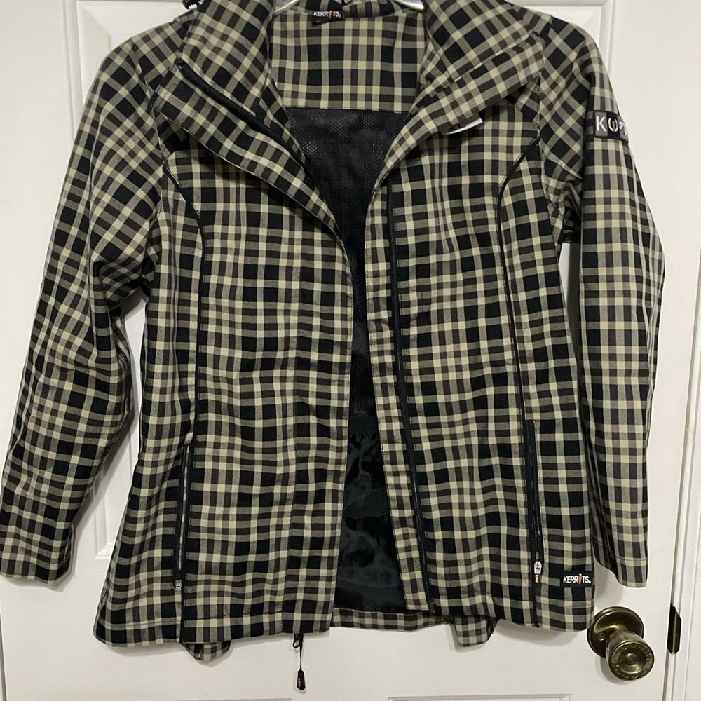 Kerrits Jacket Coat Plaid Hooded Youth XL Equestrian Riding
